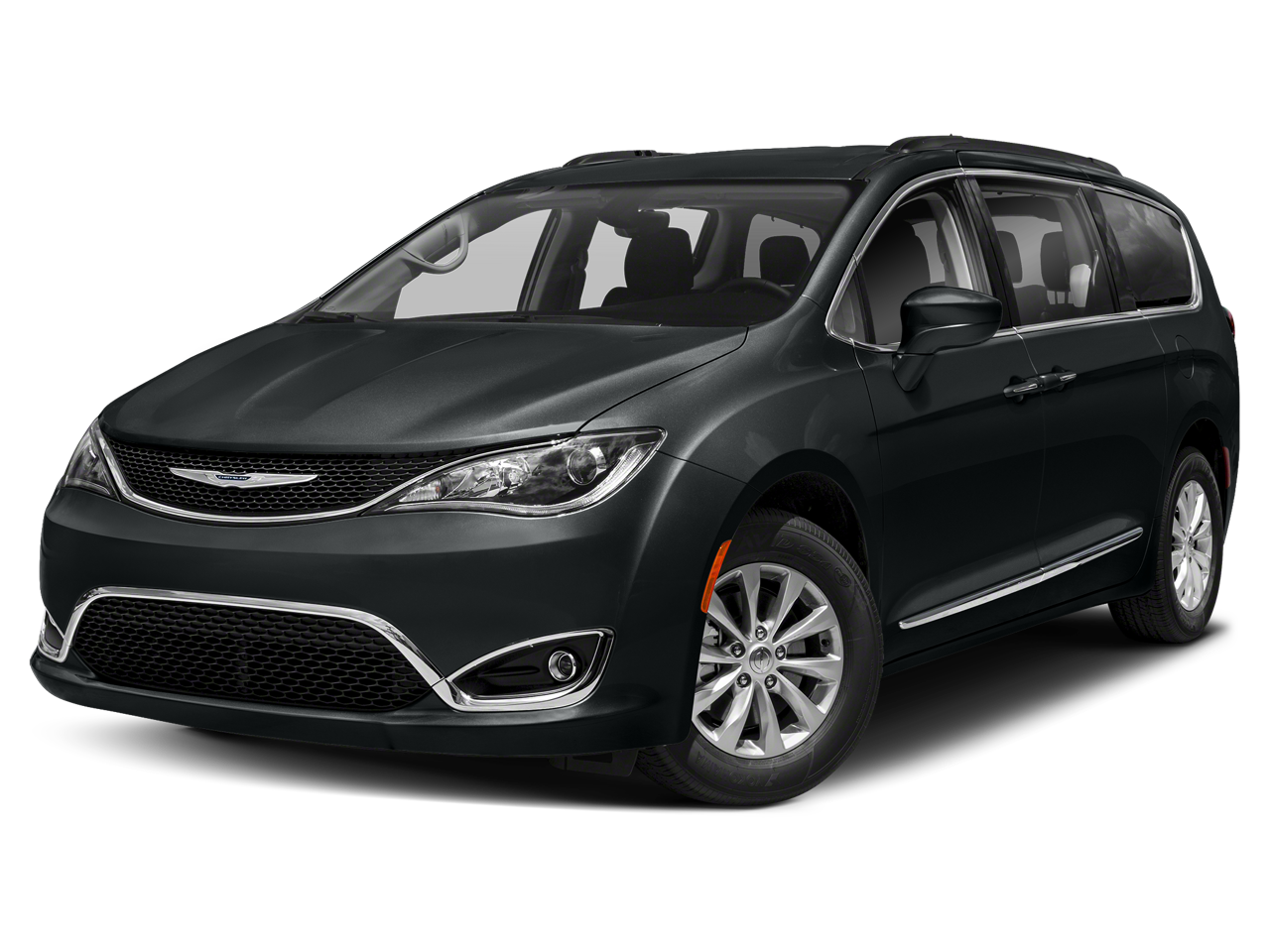 2019 Chrysler Pacifica Limited in Maximum Steel Metallic Clearcoat — front three-quarter view