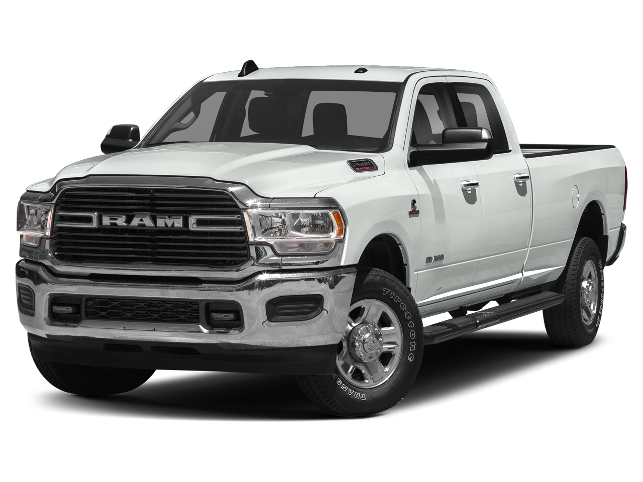2019 RAM 2500 Big Horn Crew Cab 4x4 6'4' Box in Bright White Clearcoat — front three-quarter view