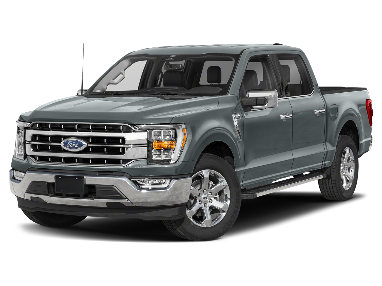 2023 Ford F-150 LARIAT in Carbonized Gray Metallic — front three-quarter view