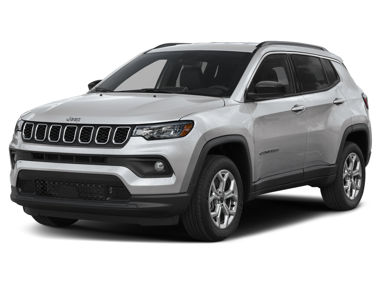 2026 Jeep Compass COMPASS LATITUDE ALTITUDE 4X4 in Silver Zynith Metallic Clear-Coat Exterior Paint — front three-quarter view