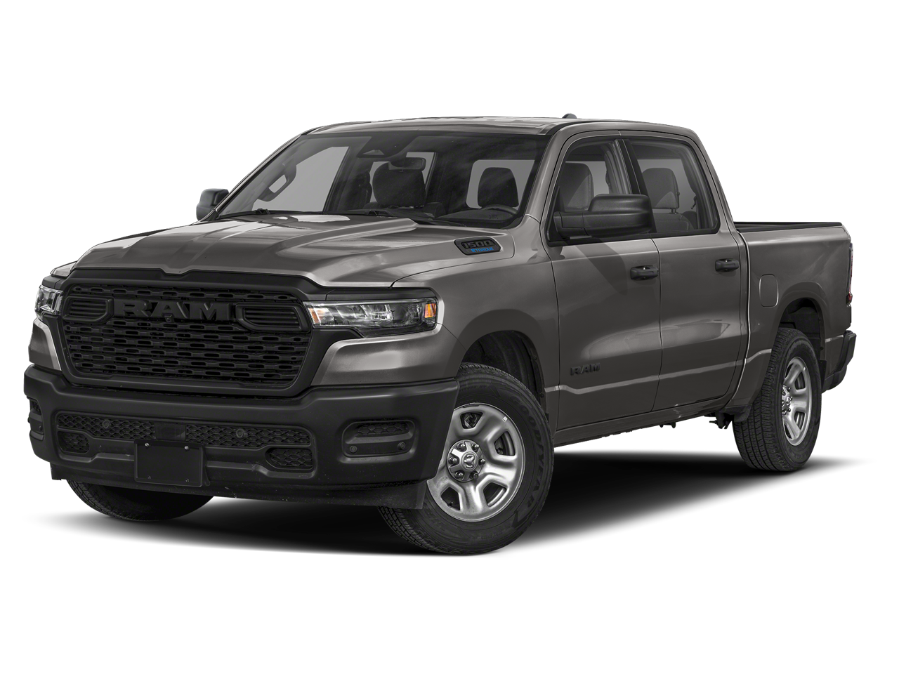 2026 RAM Ram 1500 RAM 1500 EXPRESS CREW CAB 4X2 5'7' BOX in Granite Crystal Metallic Clear-Coat Exterior Paint — front three-quarter view