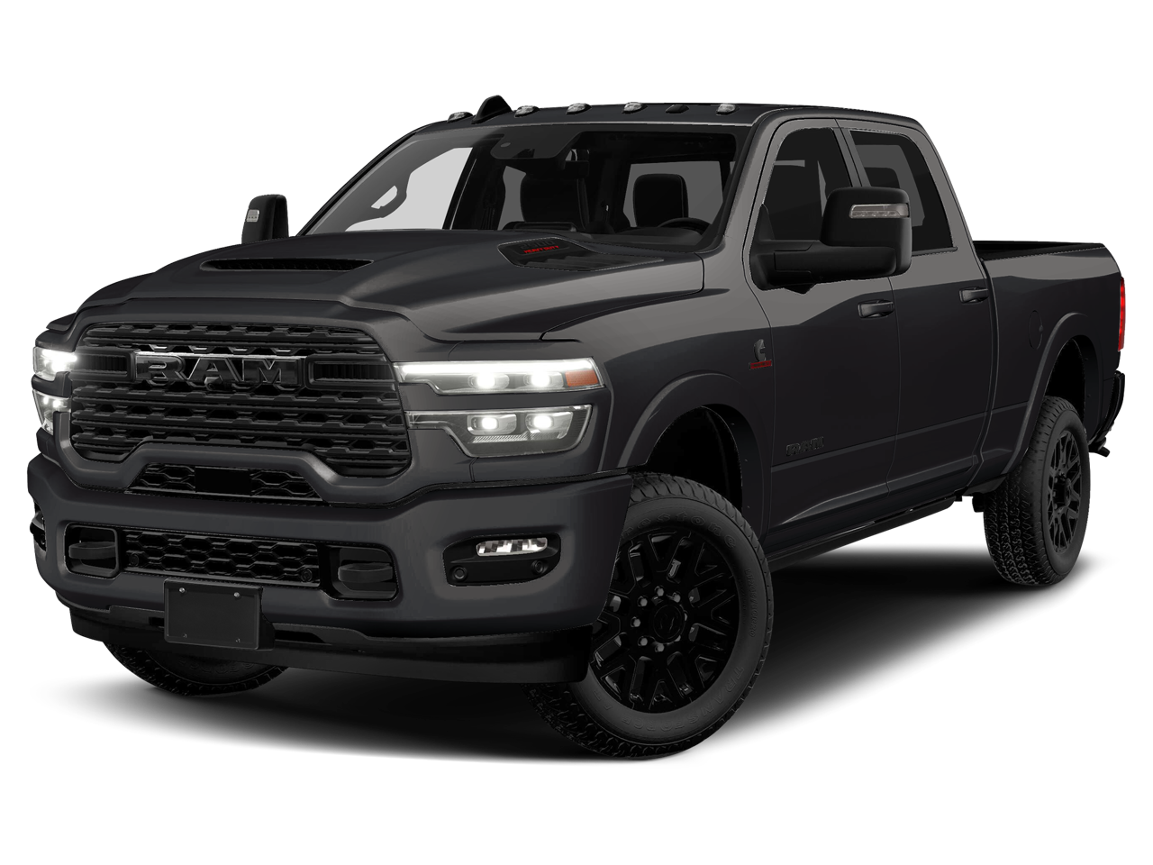 2026 RAM Ram 2500 RAM 2500 LIMITED CREW CAB 4X4 6'4' BOX in Diamond Black Crystal Pearl-Coat Exterior Paint — front three-quarter view
