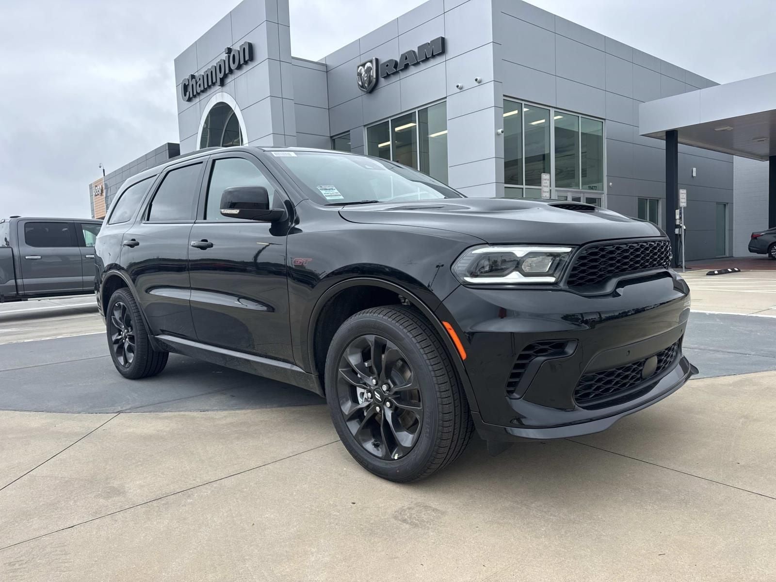 2026 Dodge Durango DURANGO GT PLUS AWD in Diamond Black Clear-Coat Exterior Paint — front three-quarter view