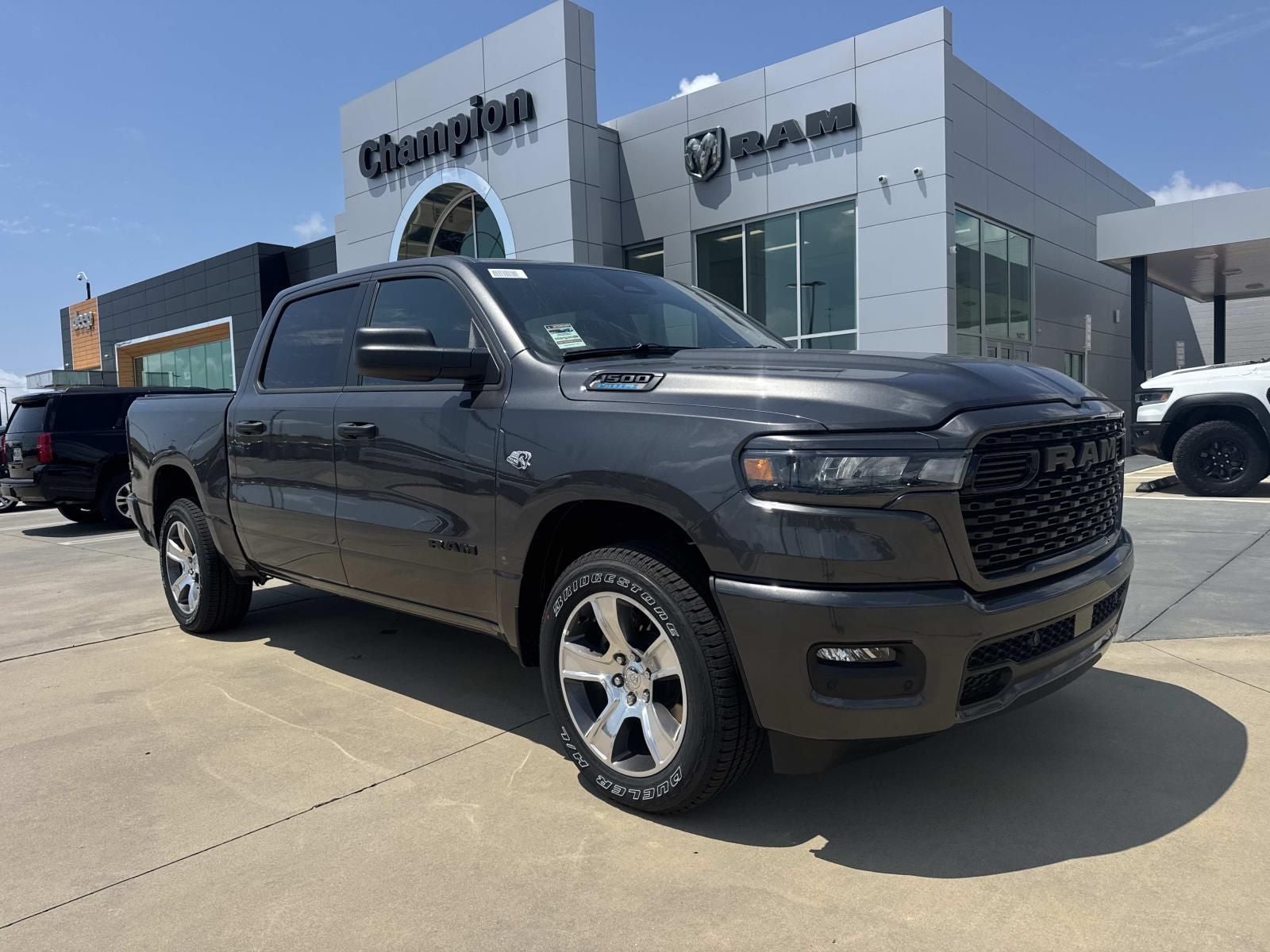 2026 RAM Ram 1500 RAM 1500 EXPRESS CREW CAB 4X2 5'7' BOX in Granite Crystal Metallic Clear-Coat Exterior Paint — front three-quarter view