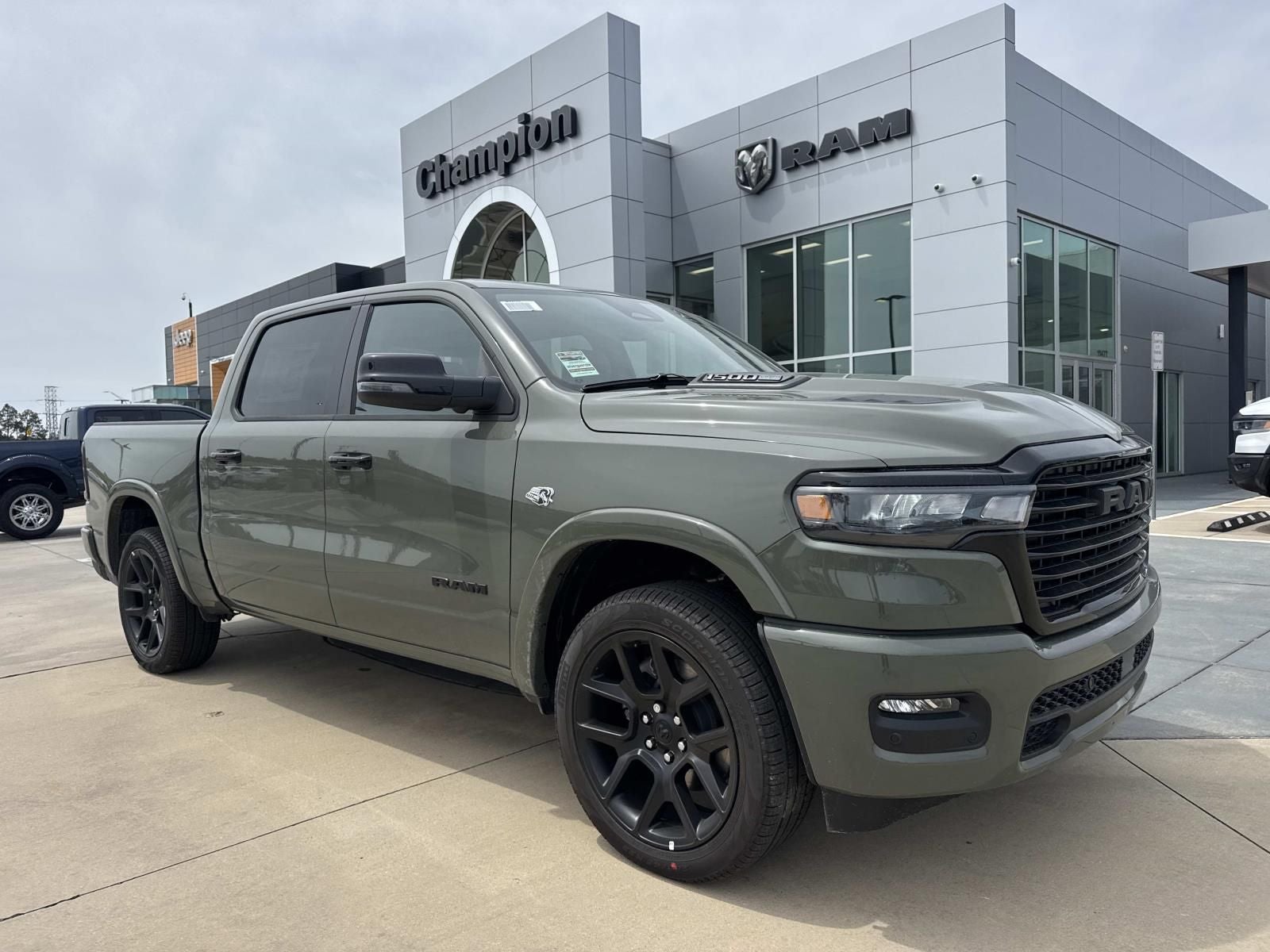2026 RAM Ram 1500 RAM 1500 LARAMIE CREW CAB 4X4 5'7' BOX in Canyon Lake Exterior Paint — front three-quarter view