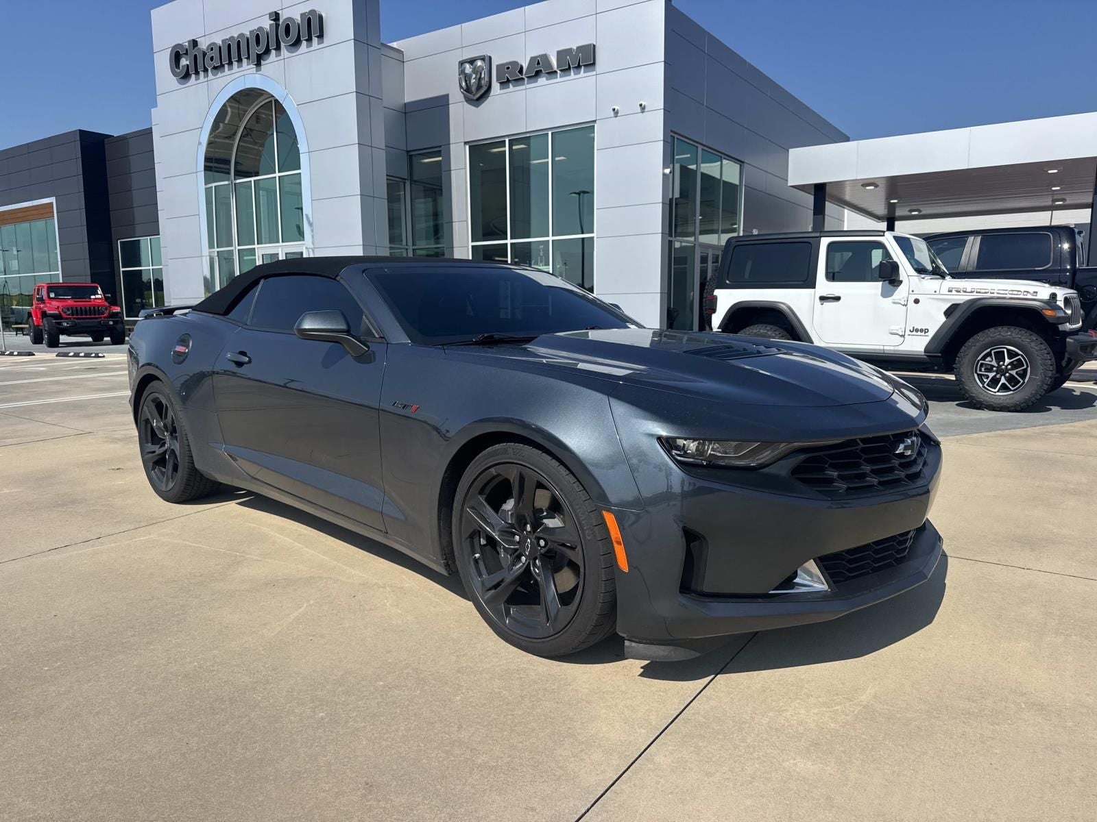 2023 Chevrolet Camaro RWD Convertible LT1 in Shadow Gray Metallic — front three-quarter view