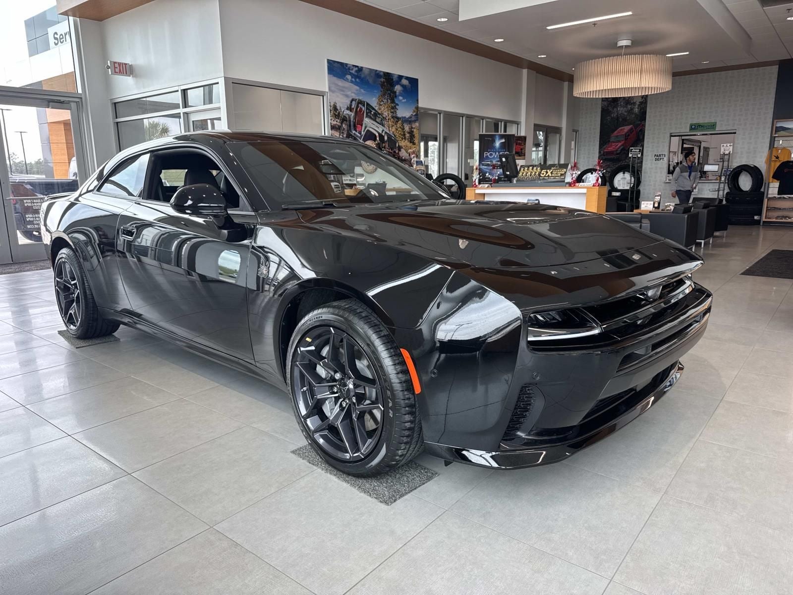 2026 Dodge Charger CHARGER SCAT PACK 2-DOOR AWD in Diamond Black Crystal Pearlcoat — front three-quarter view