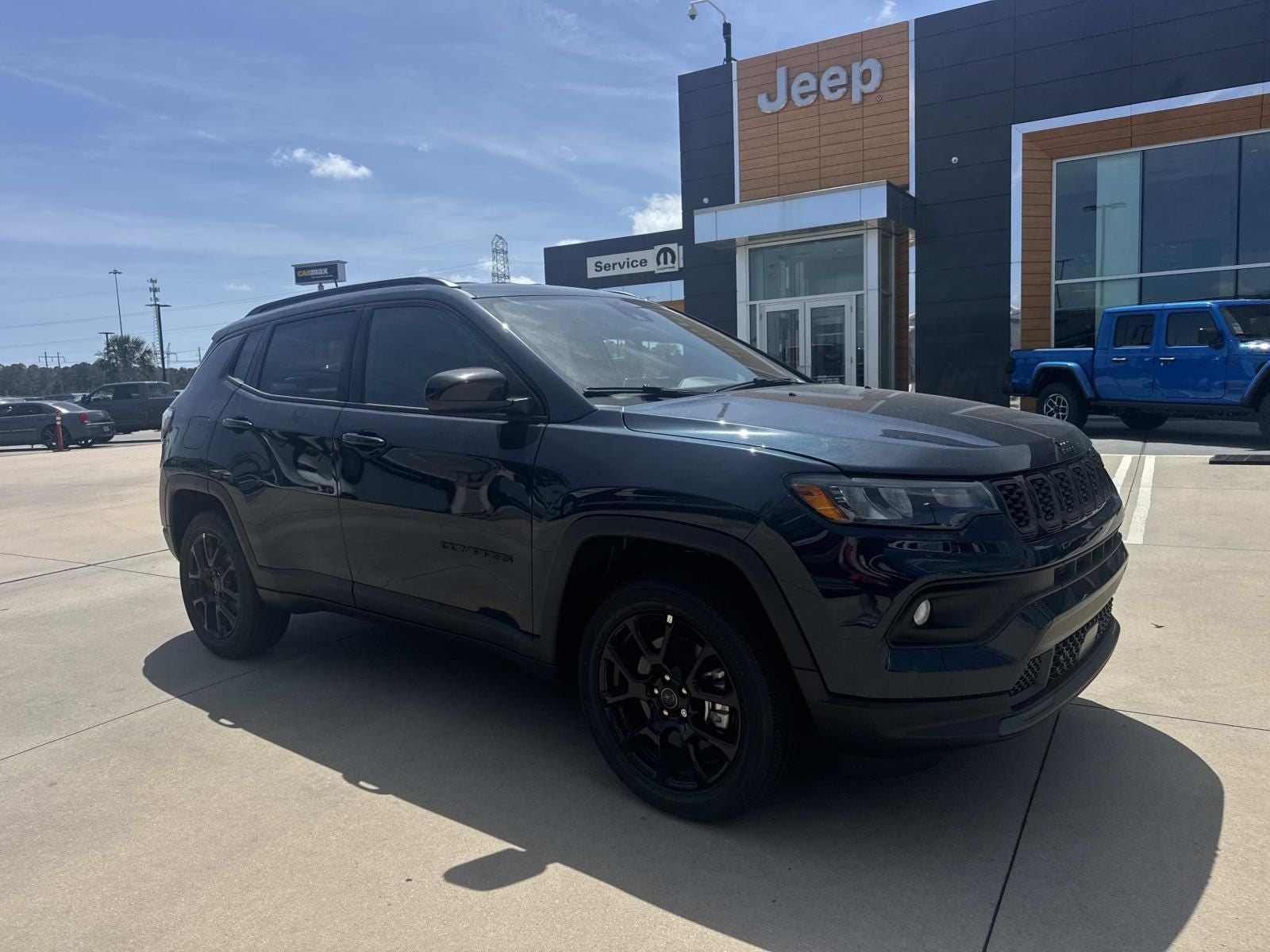 2026 Jeep Compass COMPASS LATITUDE ALTITUDE 4X4 in Fathom Blue Pearl-Coat Exterior Paint — front three-quarter view