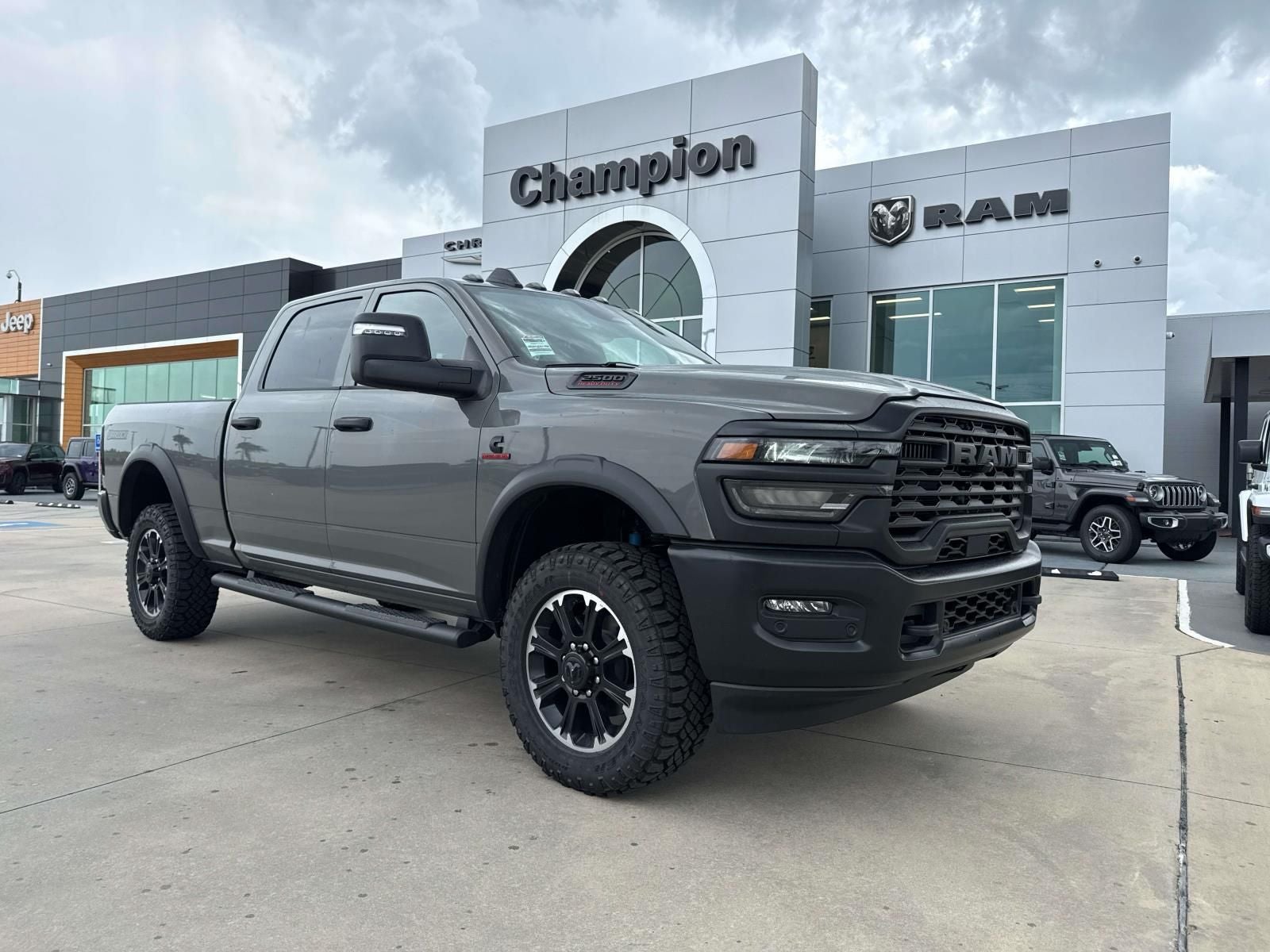 2026 RAM Ram 2500 RAM 2500 WARLOCK CREW CAB 4X4 6'4' BOX in Ceramic Gray Clear-Coat Exterior Paint — front three-quarter view