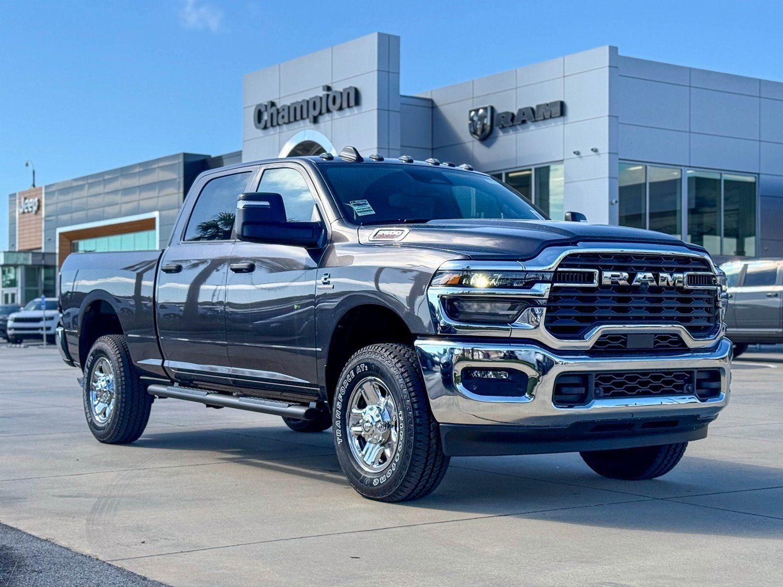 2026 RAM Ram 2500 RAM 2500 TRADESMAN CREW CAB 4X4 6'4' BOX in Granite Crystal Metallic Clear-Coat Exterior Paint — front three-quarter view