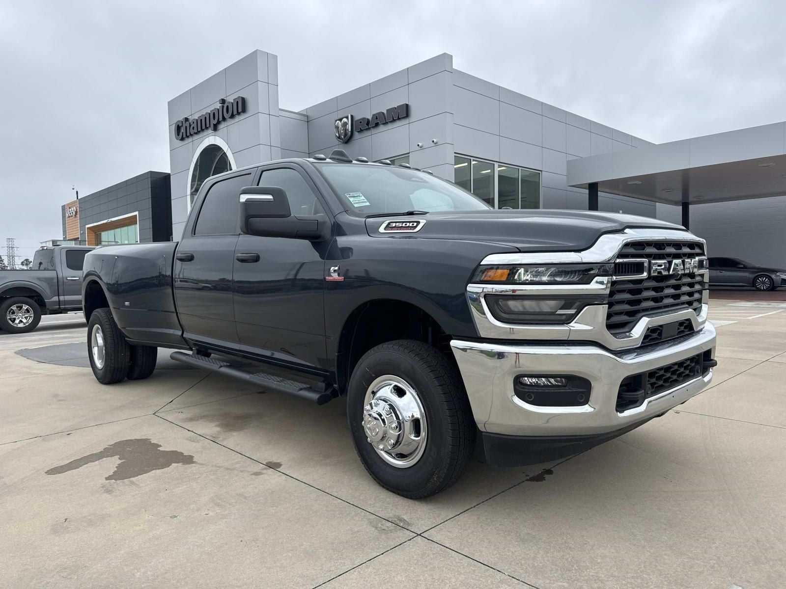 2026 RAM Ram 3500 RAM 3500 TRADESMAN CREW CAB 4X4 8' BOX in Forged Blue Metallic Exterior Paint — front three-quarter view